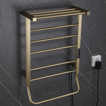 Electric Bath Towel Rack - Brushed Gold Towel Heater