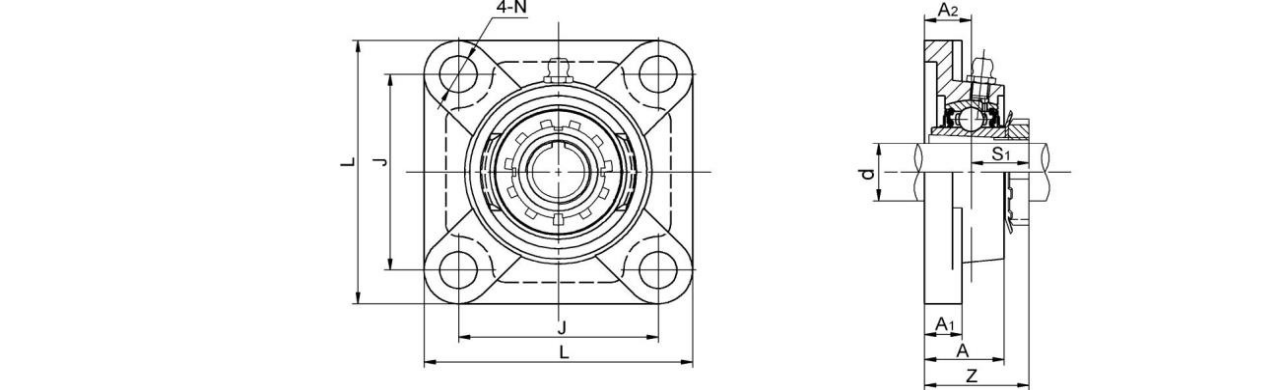 4 Bolt Flange Unit UKF300H Series