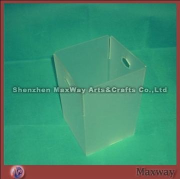 Frosted rectangle acrylic rice/flour container/vessel/receptacle/box
