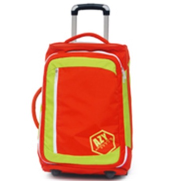 Orange Green Lightweight Travel Bag with Wheels