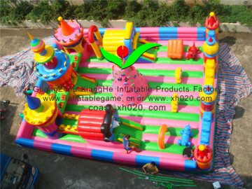 Giant amusement park outdoor fun city inflatable 10x8m