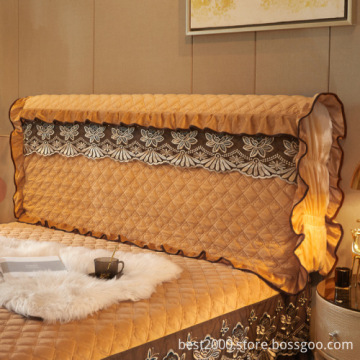 Wholesale Crystal Velvet Lace Bed Skirt and Thickened Cotton Bed Cover Mattress Protection