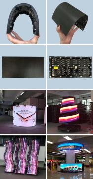 Small pixel pitch curved screen