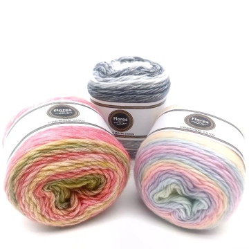 Gradient Yarn Cake Crochet Hooks and Yarn for Crafting Bags, Blankets, and Sweaters