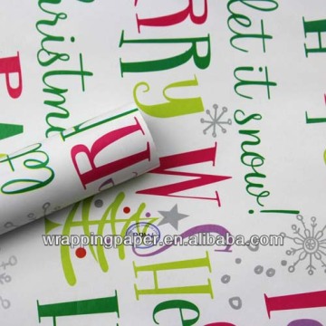 Alphabet printed gift wrapping paper