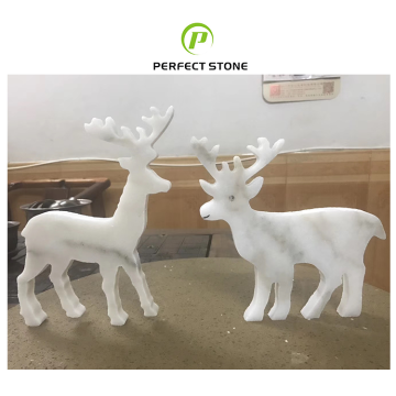 Customized Shape Marble Deer and Tree Stone Art for Children's Festival Gifts