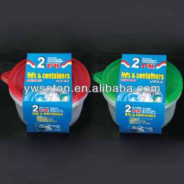 48oz/1420ml deep round plastic disposable food container with lid