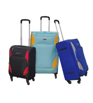 3PCS 20'' 24'' 28'' Spinner Suitcase Set with 4 Wheels 600D Trolley Luggage