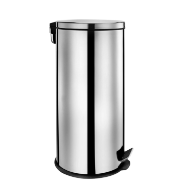 Stainless steel trash can with lid