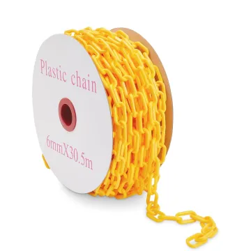 3mm to 12mm Yellow Plastic Barrier Chain: Waterproof Safety Chain Solution
