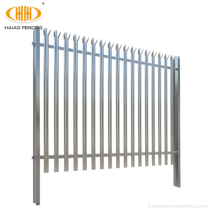 Euro Style Galvanisé Metal High Security Palisade Prix de clôture