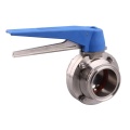 Stainless steel butterfly valve tri-clamp butterfly valve with blue trigger handle