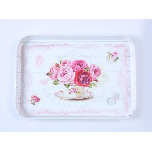 classic rectangular tray with decor