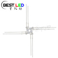 LED Coch 3mm trwy dwll LED LENS CLEAR