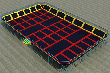 Huge Indoor Trampoline with Ball Pool, Foam Pit, Basketball,
