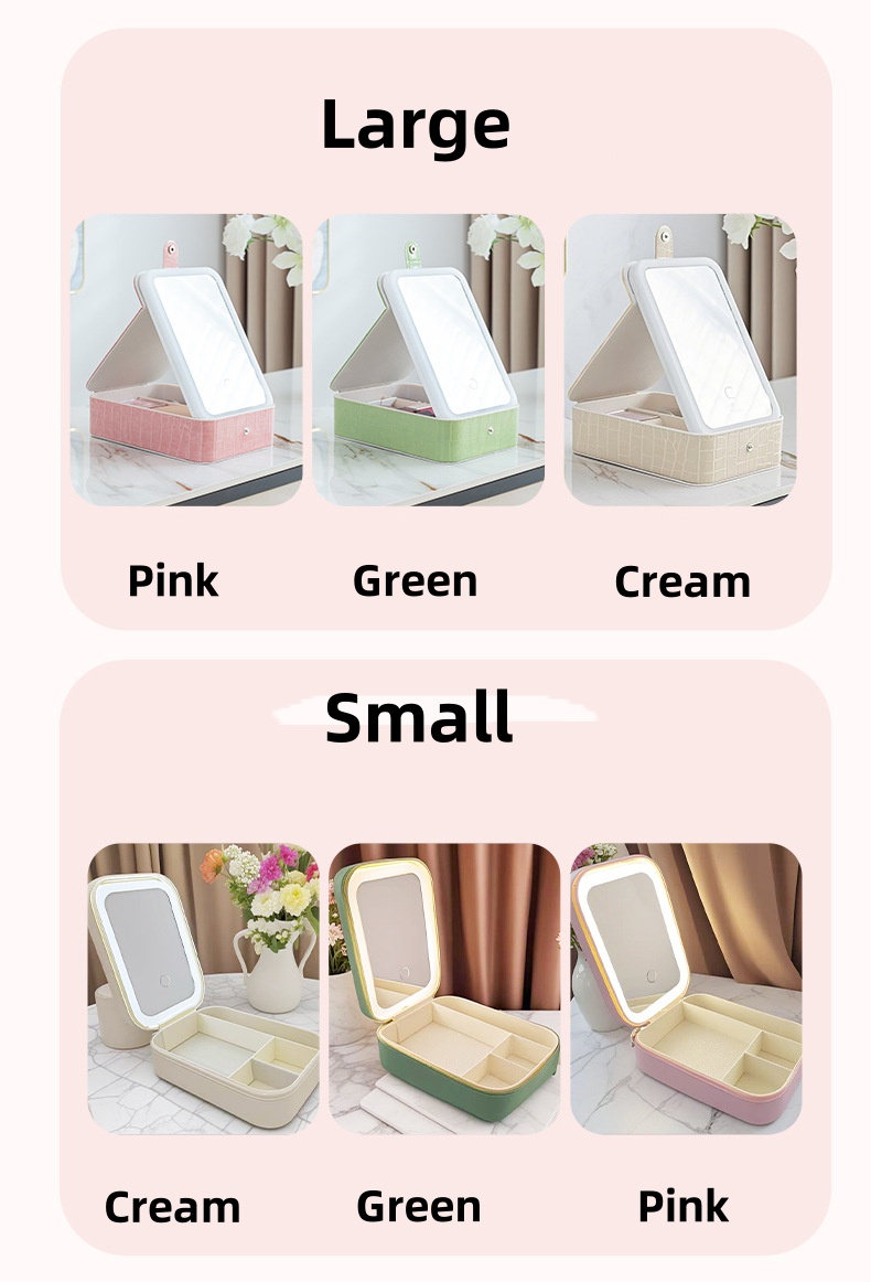 USB Rechargeable Portable Travel Makeup Bags