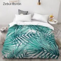 3D HD Digital Print Custom Duvet Cover,Comforter/Quilt/Blanket case Queen/King Bedding 220x240/200x200,Green leaf