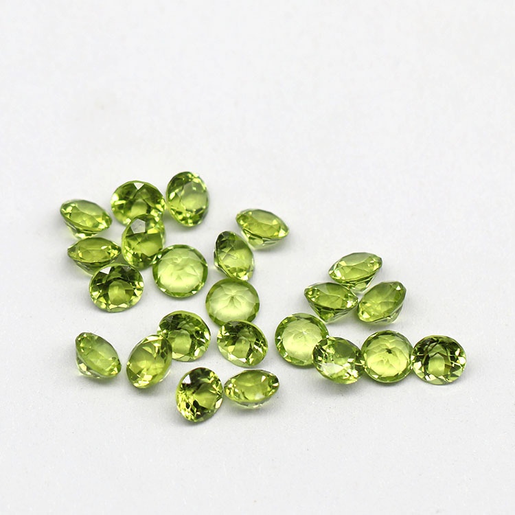 Round Faceted Cut Green Gemstone Wholesale