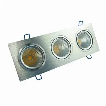 COB LED ceiling light, TRIAC, dimmable, 3x5W, square, energy-saving, >80Ra