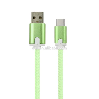 Brand New LED Light Data Cable Colorful Braided USB Charging Cable Type C Phones