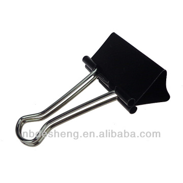 black plastic binder clip