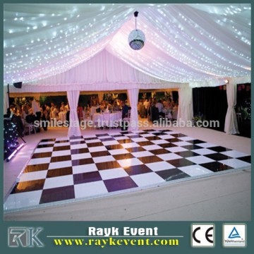 Portable dance floor funfinished black walnut flooring