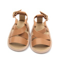 Sapatos de sandálias de bebê de couro de verão respirável