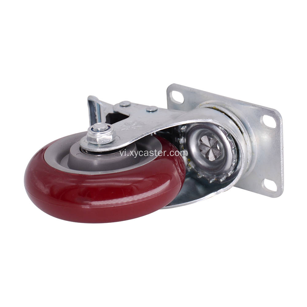 4 inch PVC Wheel Caster với phanh