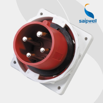 High Current Industrial Plug & Socket Panel Mounted Plug (SP3656)