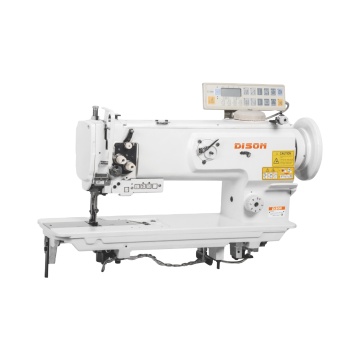 Machine de couture de point de verrouillage à aiguille lourde à bras long avec filetage automatique