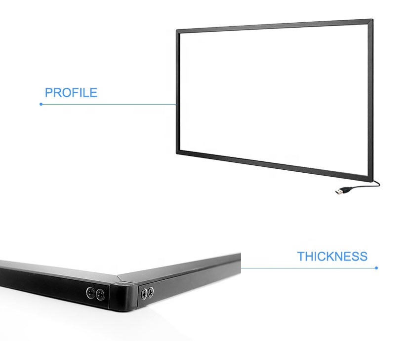 20 touch points 65 inch IR multi touch screen overlay kit infrared touch screen frame6