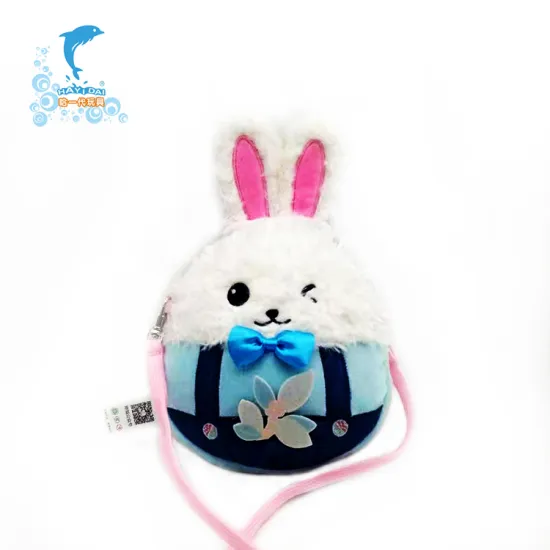Customized Animal Toys Stuffed Plush Rabbit School Bag