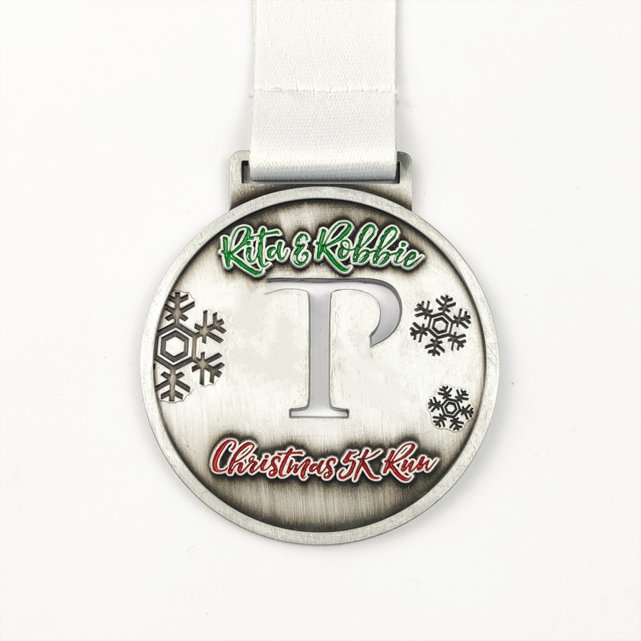 Design personalizzato 5k Christmas Run Award Medal