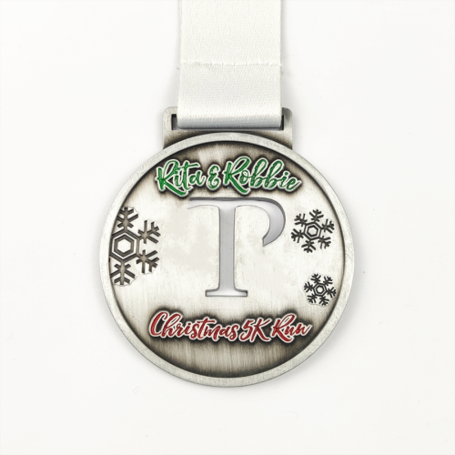 Medalha de prêmio de concessão de Natal 5k de design personalizado