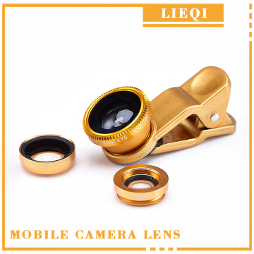 0.65x Wide angle+180 degree Fisheye+Macro Camera Lenses for ip smartphone lens