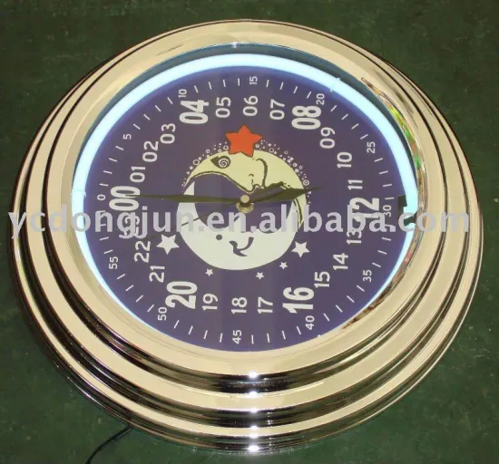 tower shape neon clock