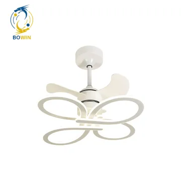 Modern ABS Invisible Blade Remote Control Ceiling Fan with LED Chandelier Light