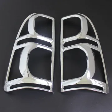 5D Carbon Fiber Black Paint Tail Light Cover for Toyota Hilux Vigo 2012-2014