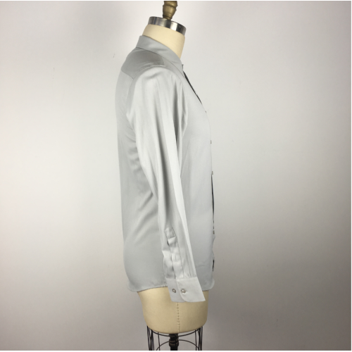 Light grey Casual Cotton Solid Shirt