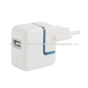 Single USB Car Charger, 5V, 2,000mA for iPad/iPhone/iPod and Mobile Phones, White Casing