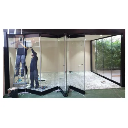 Frameless Stacking Movable Glass Door Systems