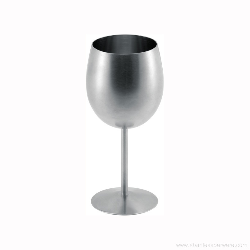 12oz mirror stainless steel goblet champagne glass cup