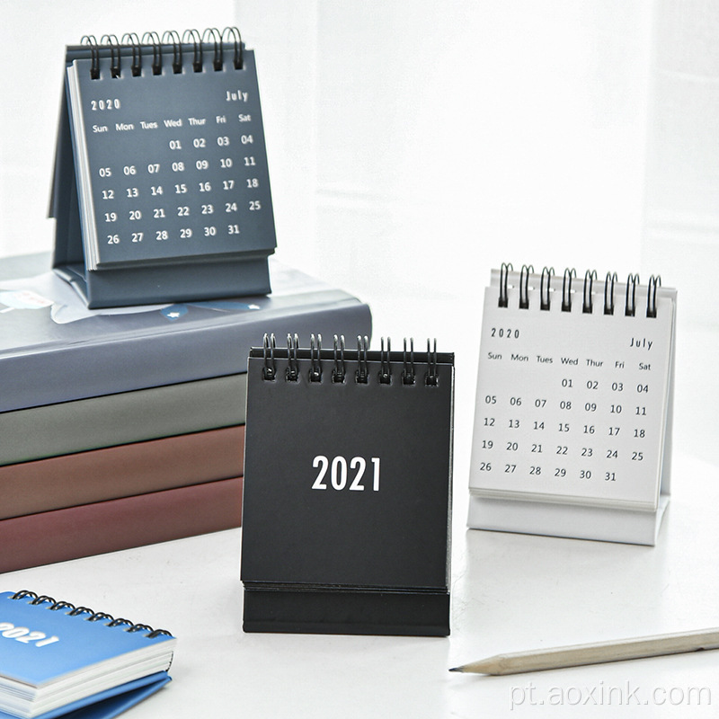 Pocket Monthly Office Desktop Calendário de papel de mesa personalizado