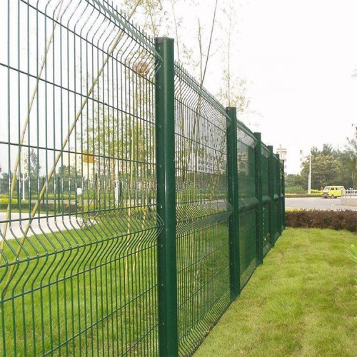 curved welded wire bridge fence