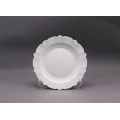Forma de flor elegante blanco ópalo cena de vidrio