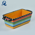 Creative Printed Colorful Bakeware Sets With Handle