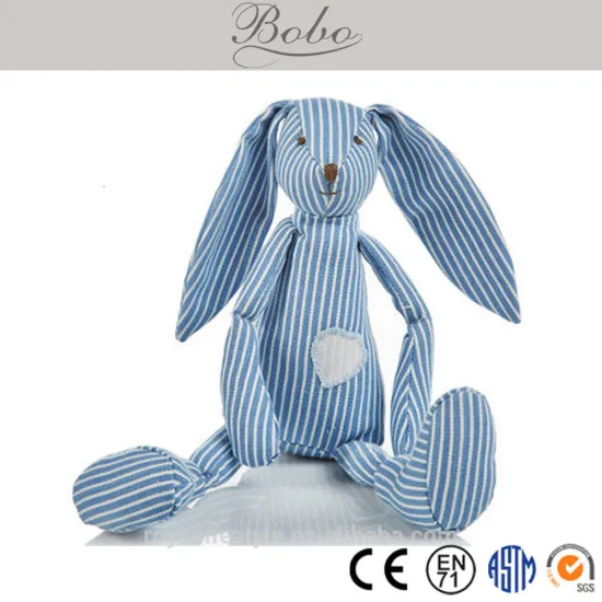2015 China Hot sale stripe fabric Toy Bunny Rabbit for wholsale