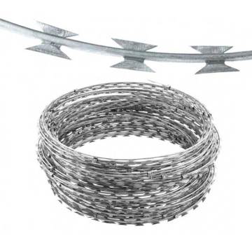 High Security Concertina Razor Blade Fencing: Galvanized PVC Coated Wire for Border Applications