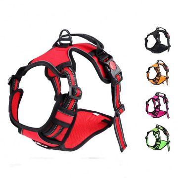 Harnais de formation de chiens en nylon écologique réglable avec des rubans réfléchissants xs-xl