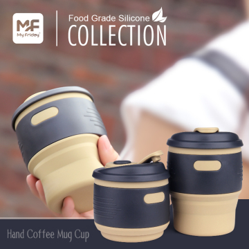 Portable Travel Mug Silicone Collapsible Coffee Mug Silicone Cup for Hiking camping